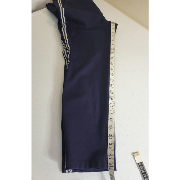 Kut From The Kloth Navy Blue Sawyer Side Striped Cropped Pants Women's Size 8 - Picture 5 of 11